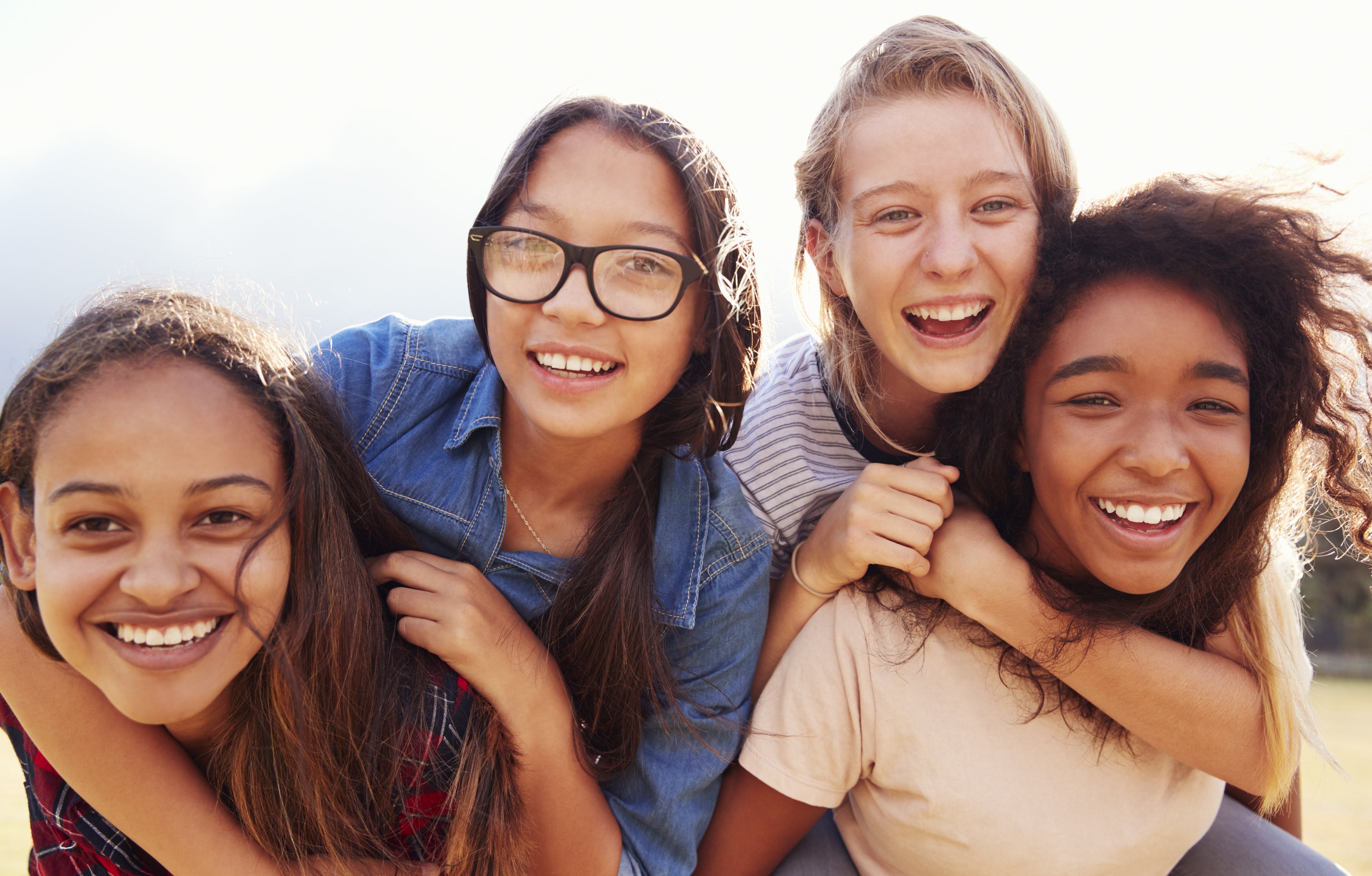 Picture of four happy girls
